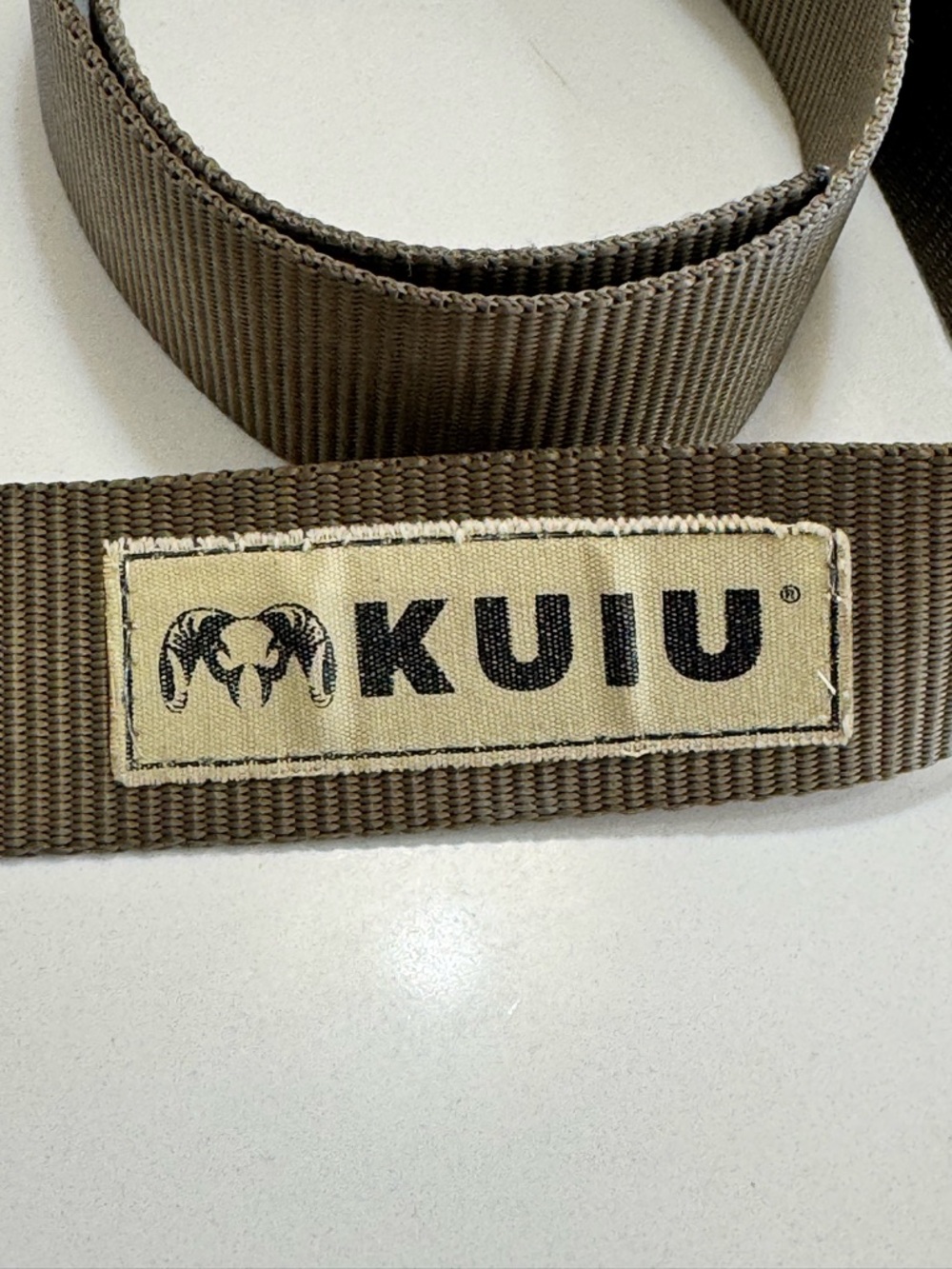 KUIU 28-32" Olive Brown Tactical Webbing Belt with Gray Buckle - Picture 3 of 5